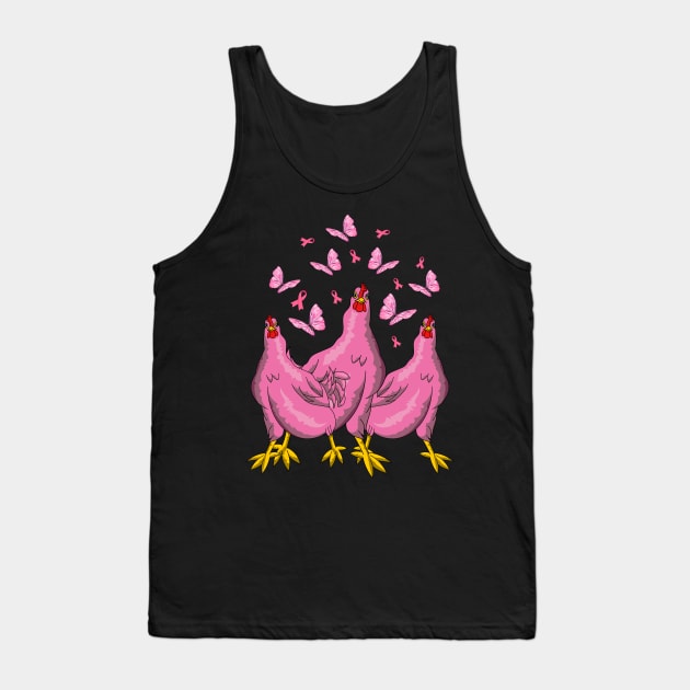 Farm Animal Insect Girly Butterfly Chicken Tank Top by ShirtsShirtsndmoreShirts